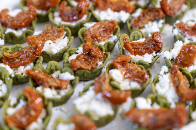 Canapes made by 1599 catering team